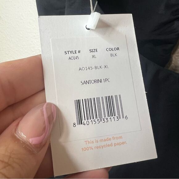 Andie black Santorini twist keyhole one piece swimsuit NEW XL - Picture 9 of 11